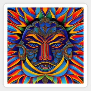 New World Gods (5) - Mesoamerican Inspired Psychedelic Art Sticker